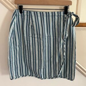 Rare 1990s Free People Striped Wrap Skirt